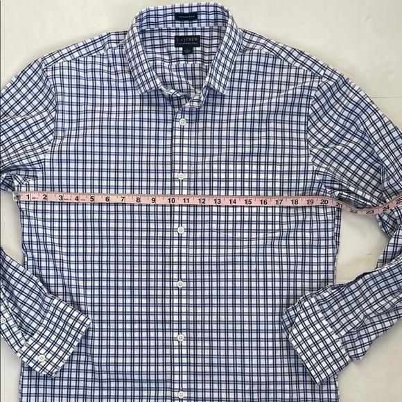 J. Crew Flex Thompson Flex Wrinkle Free Blue and White Shirt Large - Picture 4 of 17